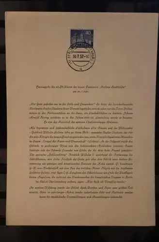 Berlin 1957; ETB Ersttagsblatt Nr. 24 der LPD Berlin (amtlich); MiNr. 149;Schloß Charlottenburg