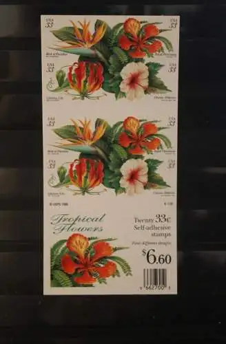 U.S.A. 1999; Folienblatt Tropische Blumen; FB 58, MNH