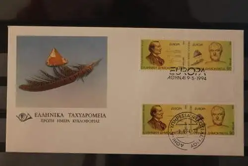 Griechenland 1994, EUROPA CEPT, FDC, MiNr. 1848 A - 1849 A / 1848 C - 1849 C; rar