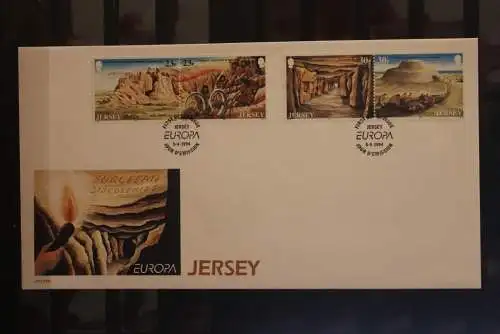 1994 Großbritannien - Jersey; EUROPA - CEPT; FDC, MiNr. 650-53