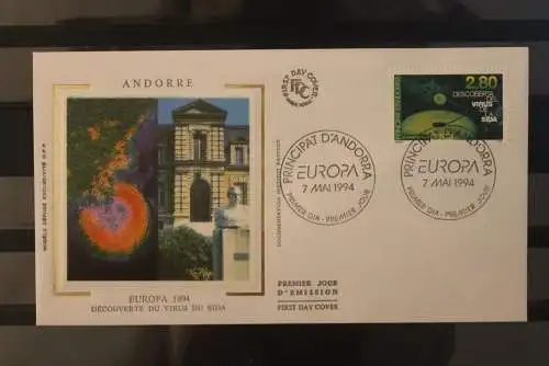 1994 Andorra, Französisch; EUROPA - CEPT; FDC, MiNr. 465-66