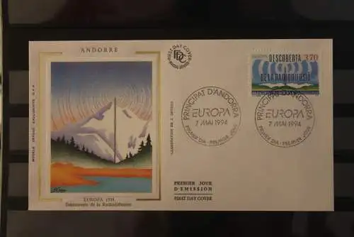 1994 Andorra, Französisch; EUROPA - CEPT; FDC, MiNr. 465-66