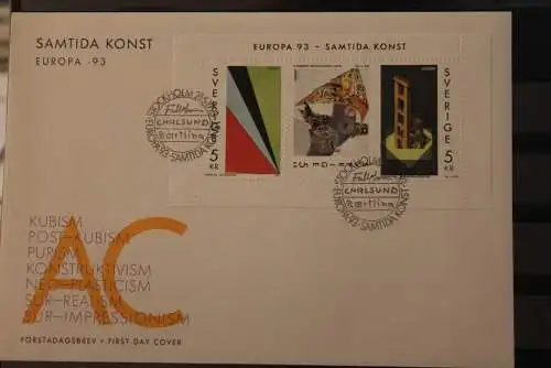 Schweden 1993, EUROPA CEPT,  FDC ; MiNr. 1178-80