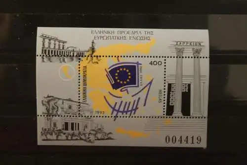 Griechenland 1993,Vorsitz Europäische Union, MiNr. Block 11, MNH