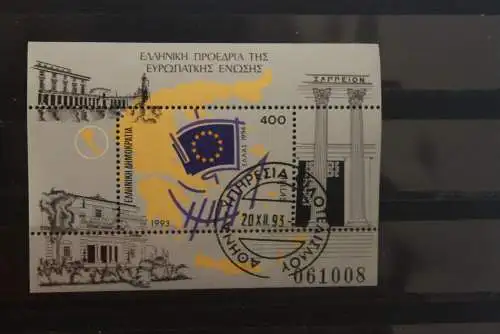 Griechenland 1993,Vorsitz Europäische Union, MiNr. Block 11, gebraucht