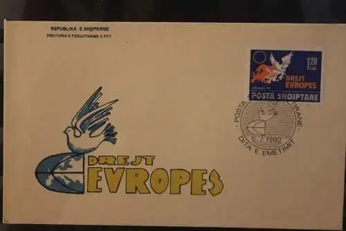 Albanien 1992, Towards EUROPA, FDC