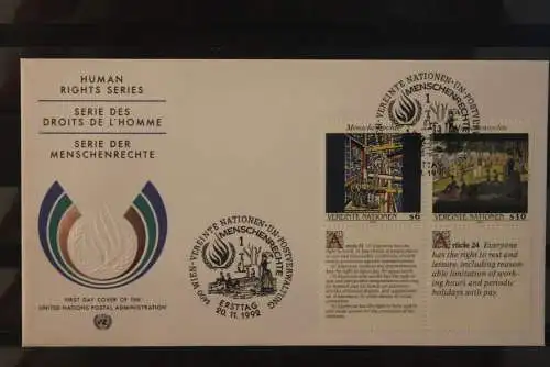 UN Wien 1992, FDC Serie der Menschenrechte