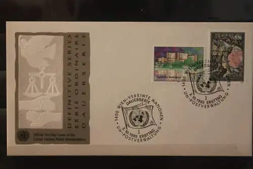 UN Wien 1992, FDC Dauermarken