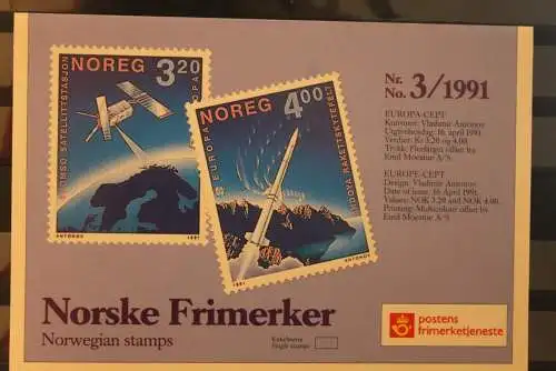 Norwegen EUROPA CEPT 1991, Präsentations-Pack , MiNr. 1062-63