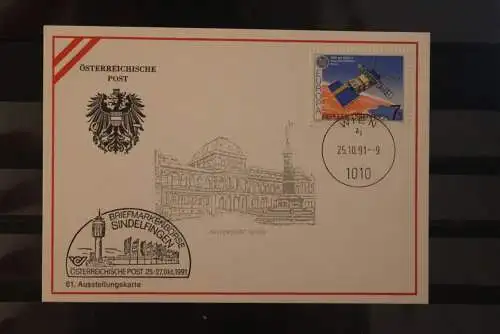 Österreich EUROPA CEPT 1991, Ausstellungskarte Sindelfingen, MiNr. 2026