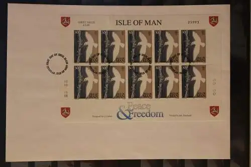 Großbritannien - Isle of Man, Kleinbogen - FDC; EUROPA CEPT 1995, FDC, MiNr. 627-28