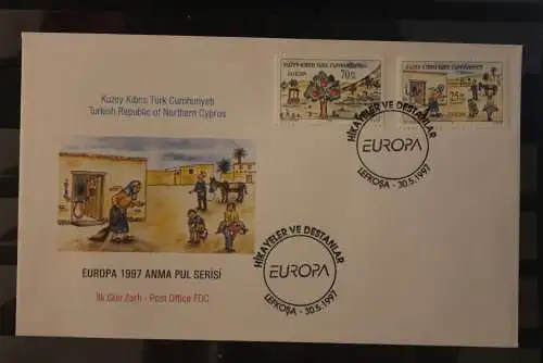 Türkisch-Zypern EUROPA CEPT 1997, FDC, MiNr. 449-450