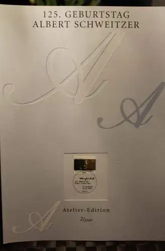 Deutschland  2000; 125. Geburtstag Albert Schweitzer; MiNr. 2090