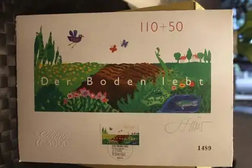 Deutschland 2000: Naturschutz: Der Boden lebt , Briefmarkengraphik; MiNr. 2116, limitiert, nummeriert