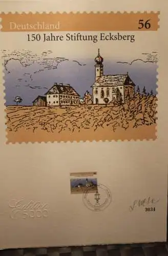 Deutschland 2002: 150 Jahre Stiftung Ecksberg, Briefmarkengraphik; MiNr. 2246, limitiert, nummeriert