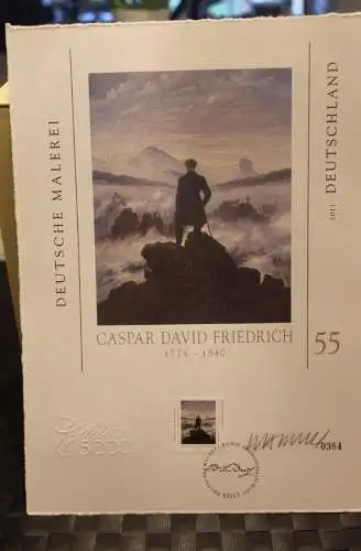 Deutschland 2011:Caspar David Friedrich, Briefmarkengraphik; MiNr. 2840, limitiert, nummeriert