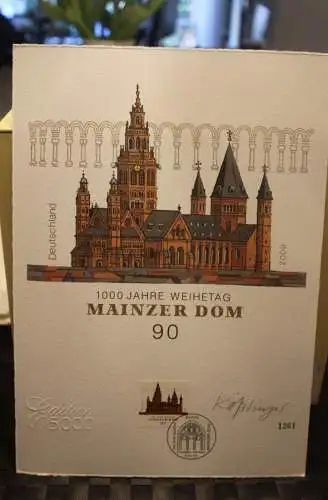 Deutschland 2009:1000 Jahre Mainzer Dom, Briefmarkengraphik; MiNr. 2752, limitiert, nummeriert