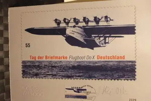 Deutschland 2004:Tag der Briefmarke:Flugboot Do X, Briefmarkengraphik; MiNr. 2428, limitiert, nummeriert