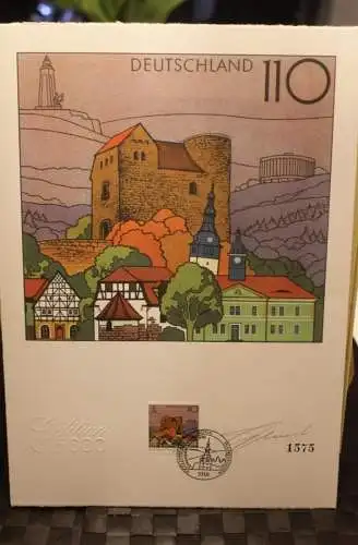 Deutschland 1998: 1000 Jahre Bad Frankenhausen, Briefmarkengraphik; MiNr. 1978, limitiert,nummeriert