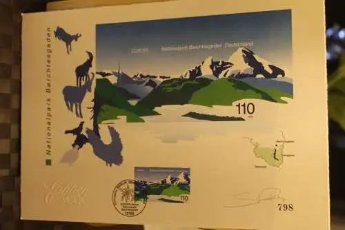 Deutschland 1999: EUROPA-Marke;Nationalpark; Briefmarkengraphik; MiNr. Block  47, limitiert,nummeriert