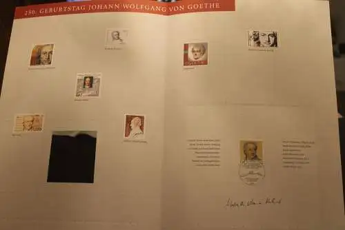 Deutschland  1999:  250. Geburtstag von Johann Wolfgang von Goethe; MiNr. 2073