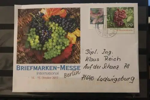 Deutschland, Briefmarken-Messe Berlin 2017; Stempel Nachträglich entwertet, codiert