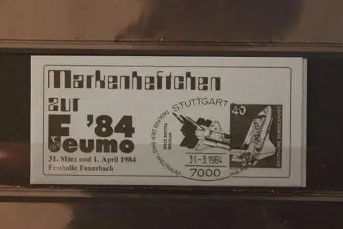 Deutschland 1984; Markenheft Tagung der Weltraumphilatelie, MNH
