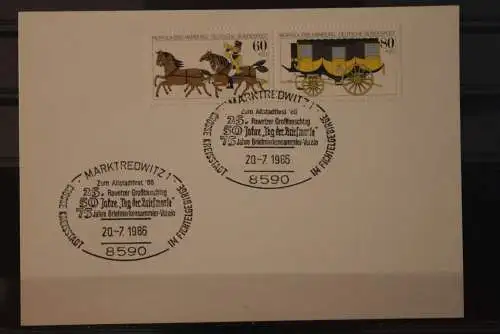 Deutschland 1986; SST Tag der Briefmarke Marktredwitz