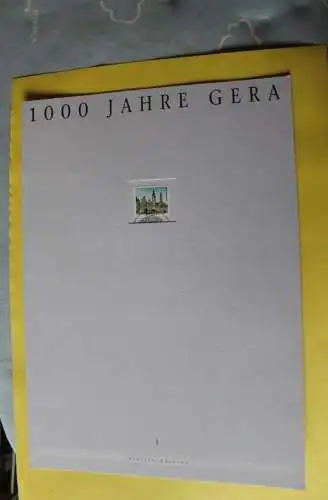 Deutschland Atelier Edition der POST 1995: 1000 Jahre Gera; MiNr. 1772