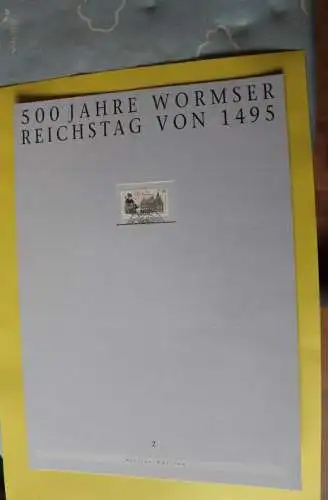 Deutschland Atelier Edition der POST 1995: Wormser Reichstag; MiNr. 1773