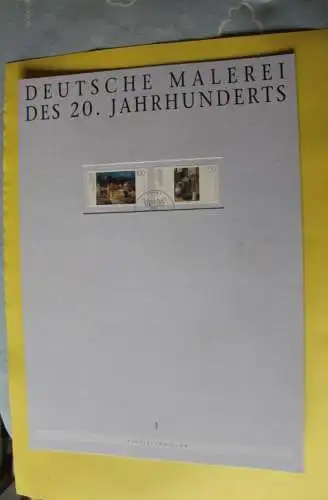 Deutschland Atelier Edition der POST 1995: Deutsche Malerei (IV); MiNr. 1774-76