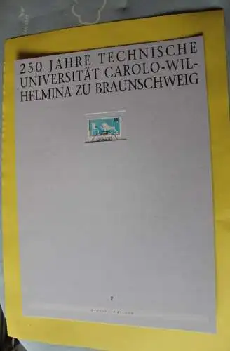 Deutschland Atelier Edition der POST 1995: Technische Universität Braunschweig; MiNr. 1783