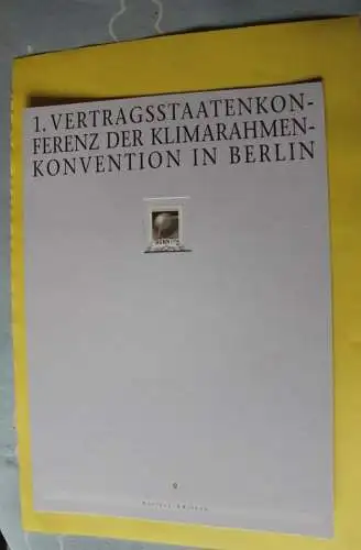 Deutschland Atelier Edition der POST 1995: Klimakonferenz; MiNr. 1785