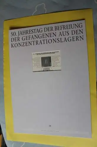 Deutschland Atelier Edition der POST 1995: KZ-Befreiung; MiNr. Block 32