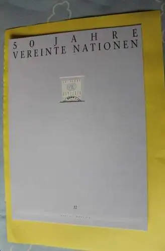 Deutschland Atelier Edition der POST 1995: 50 Jahre Vereinte Nationen; MiNr. 1804