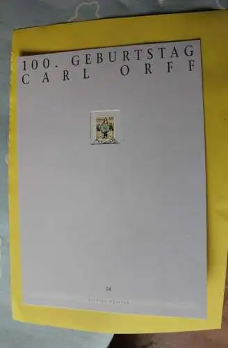 Deutschland Atelier Edition der POST 1995: Carl Orff; MiNr. 1806