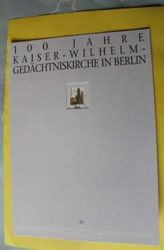 Deutschland Atelier Edition der POST 1995: Kaiser-Wilhelm-Gedächtniskirche; MiNr. 1812