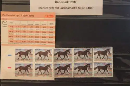 Dänemark 1998; MH EUROPA Marken, CEPT;  MNH