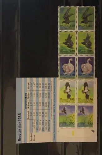 Dänemark 1986; MH Vögel;  MNH