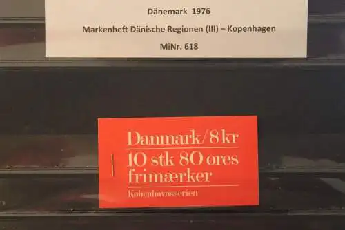 Dänemark 1976; MH Dänische Regionen (III): Kopenhagen; 10 x MiNr. 618; MNH