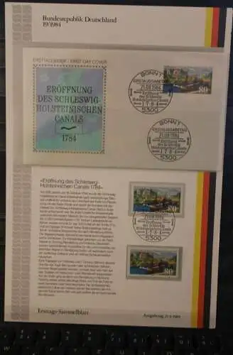 Deutschland  Ersttags-Sammelblatt 1984: Schleswig-Holsteiner Kanal; MiNr. 1223