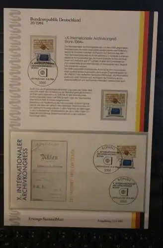 Deutschland  Ersttags-Sammelblatt 1984: Intern. Archivkongreß; MiNr. 1224