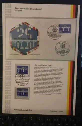 Deutschland  Ersttags-Sammelblatt 1984: EUROPA - Marken 1984; MiNr. 1210-11