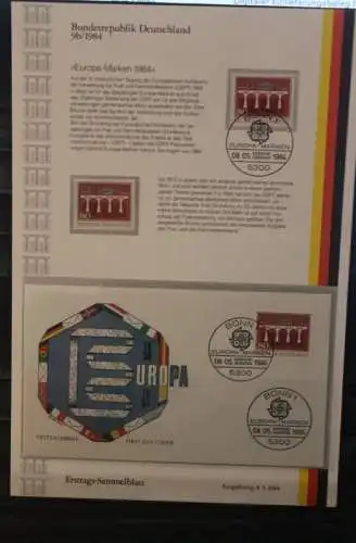 Deutschland  Ersttags-Sammelblatt 1984: EUROPA - Marken 1984; MiNr. 1210-11
