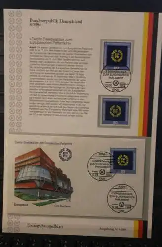 Deutschland  Ersttags-Sammelblatt 1984: 2. Direktwahlen zum Europäischen Parlament; MiNr. 1209