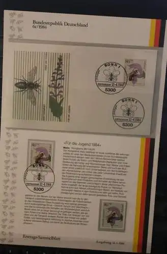Deutschland  Ersttags-Sammelblatt 1984: Für die Jugend: Insekten;  MiNr. 1202-05