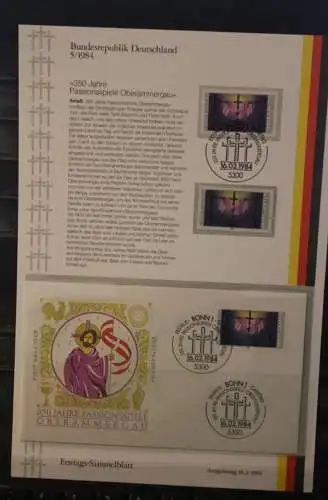 Deutschland  Ersttags-Sammelblatt 1984: Passionsspiele Oberammergau;  MiNr. 1201