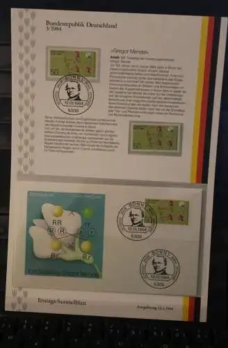 Deutschland  Ersttags-Sammelblatt 1984: Gregor Mendel;  MiNr. 1199