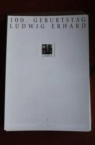 Deutschland Atelier Edition der POST 1997: 100. Geburtstag Ludwig Erhard; MiNr. 1904