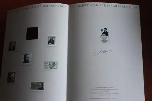 Deutschland Atelier Edition der POST 1997: 500. Geburtstag Philipp Melanchthon; MiNr. 1902